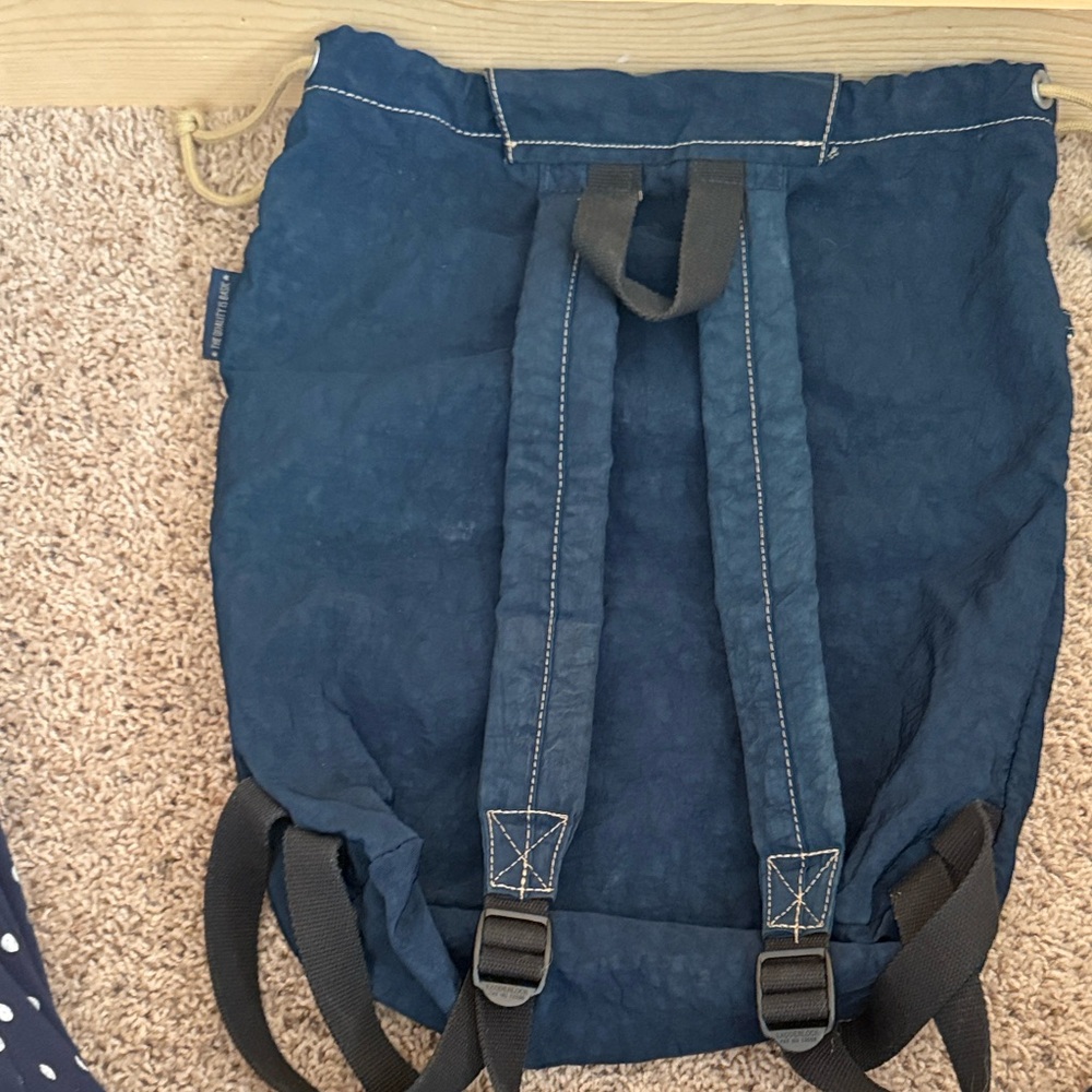 Kipling Dark Blue Drawstring Backpack - image 3